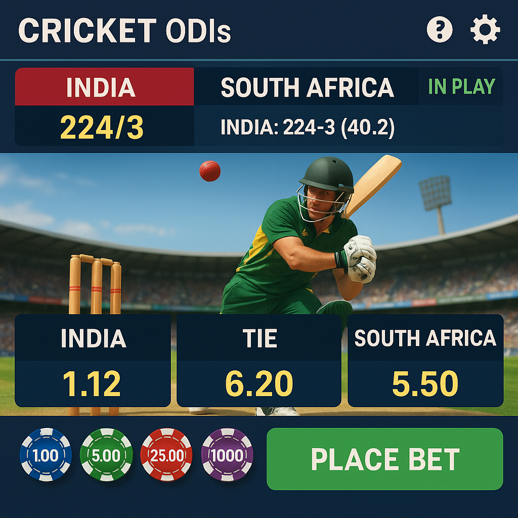 Capospin - Cricket Betting - Test Matches and ODI Markets